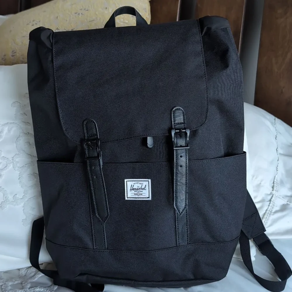 Hershel Retreat  Black Canvas CU Backpack UNISEX NWOT